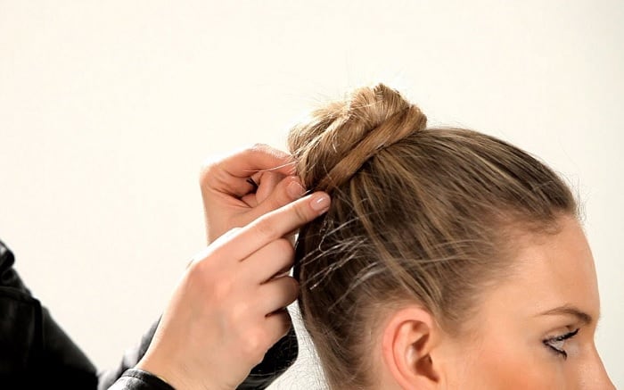 How to make a bun for short hair and hold it tight